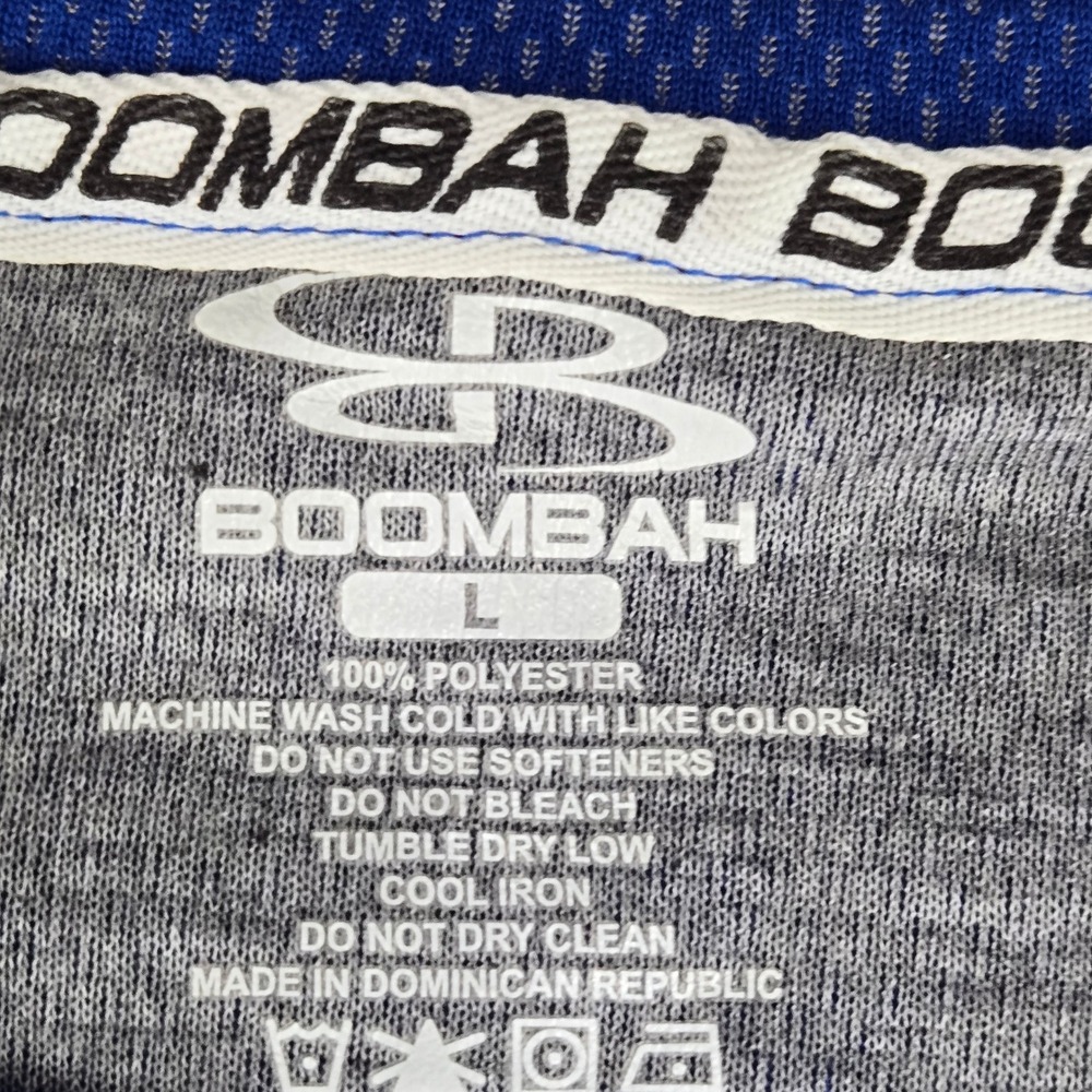 Boombah Mens Large Blue Sunny Days Double Plays Long Sleeve Athletic Shirt NEW - Picture 6 of 6